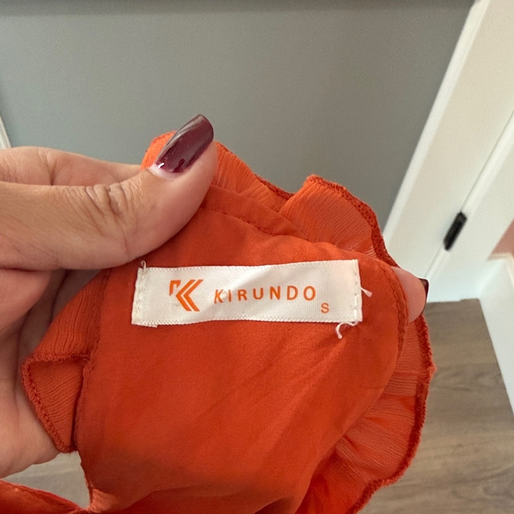 Kirundo Orange Ruffle dress - Picture 2 of 3